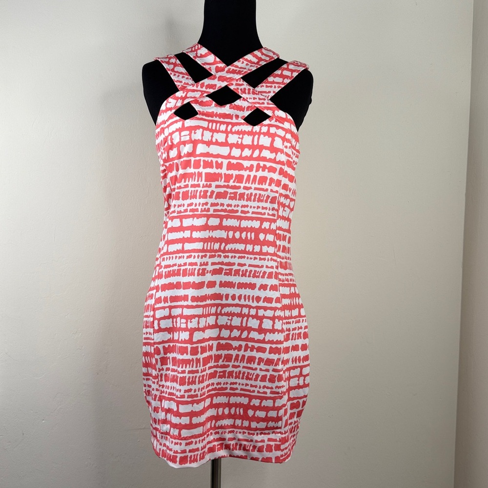 GRETCHEN SCOTT White Cypher Hotsie Totsie Criss Cross Straps Dress XS - Picture 2 of 9